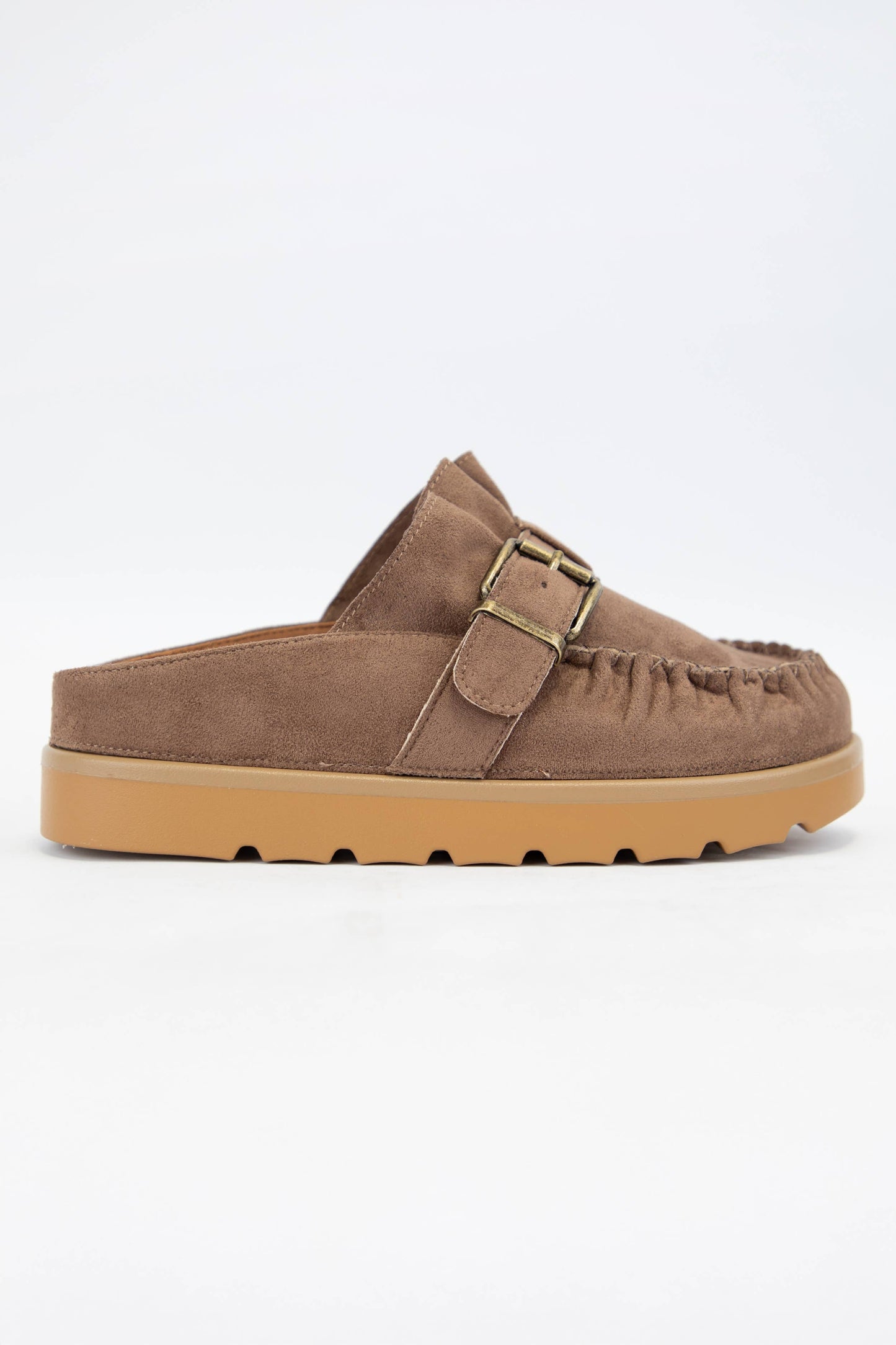 RUFFLE SLIP-ON MOCCASIN MULE