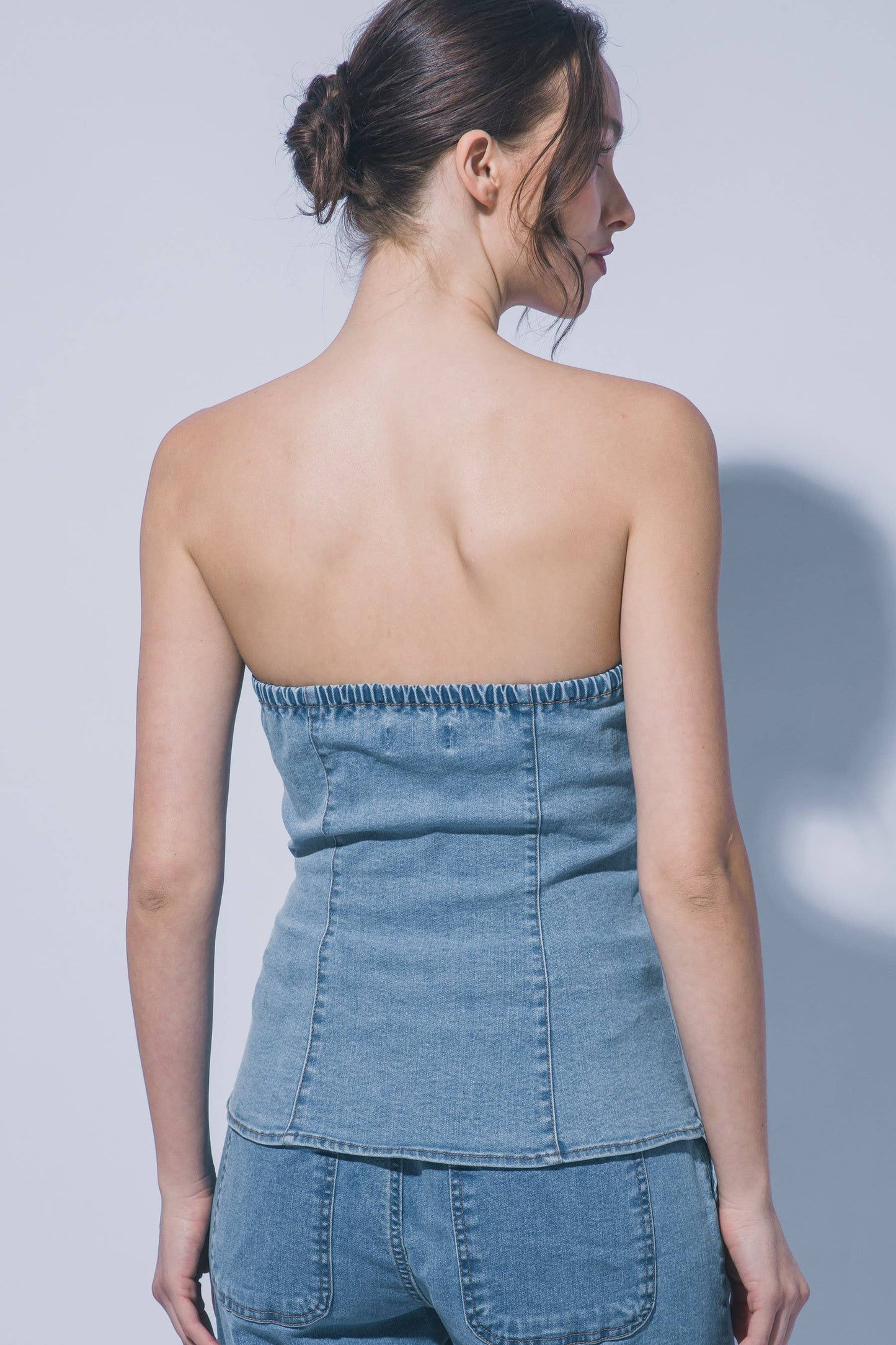Denim Bustier Top