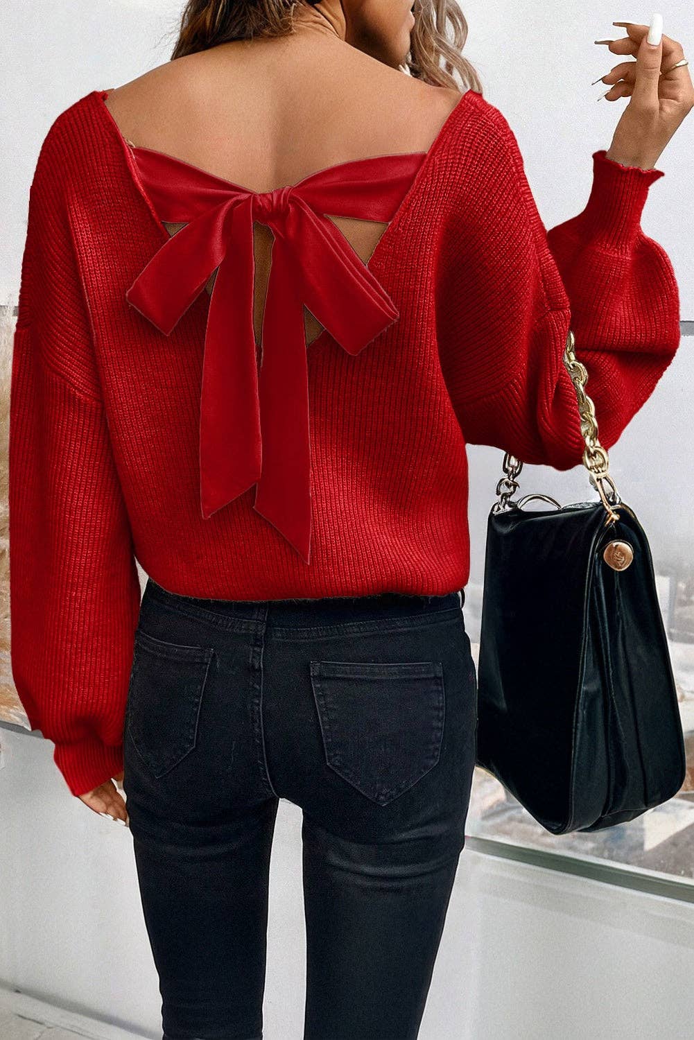 Bow Back Sweater