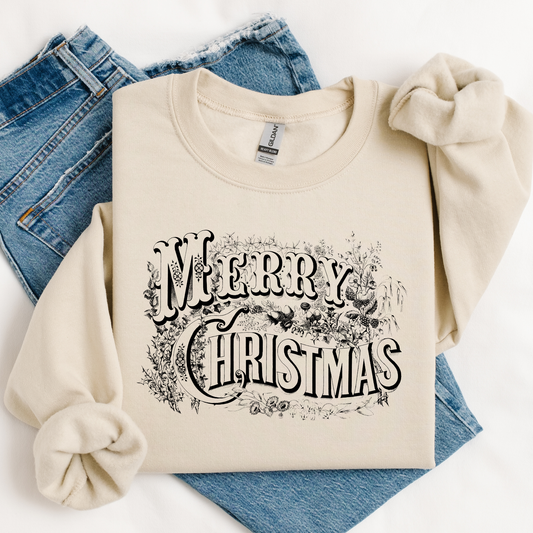 Vintage Merry Christmas Graphic Tee