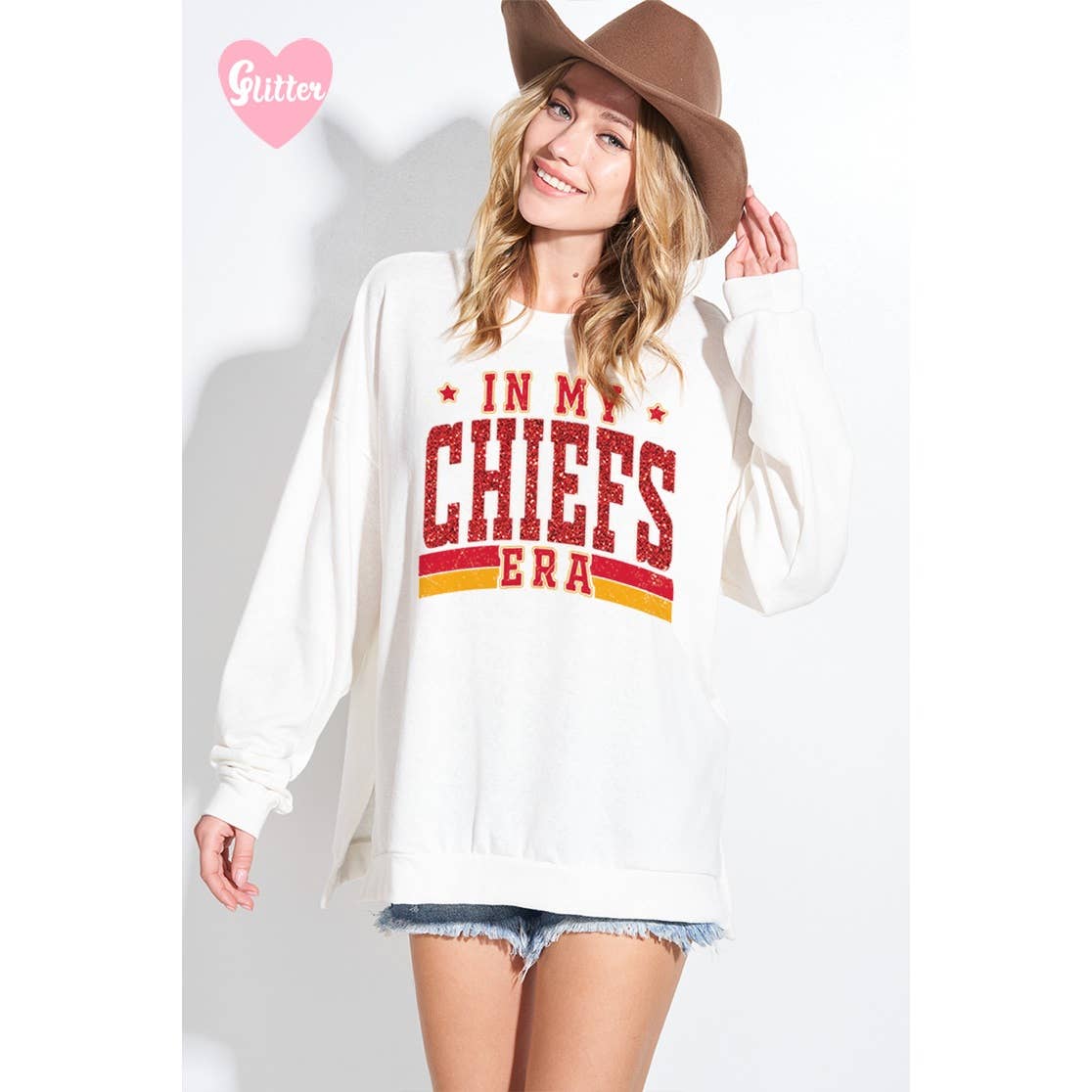 In My Chiefs Era glitter print Sweatshirt