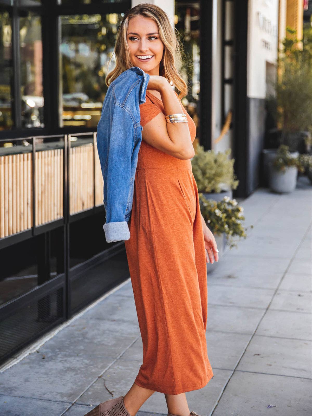 Cropped Pant Jumpsuit