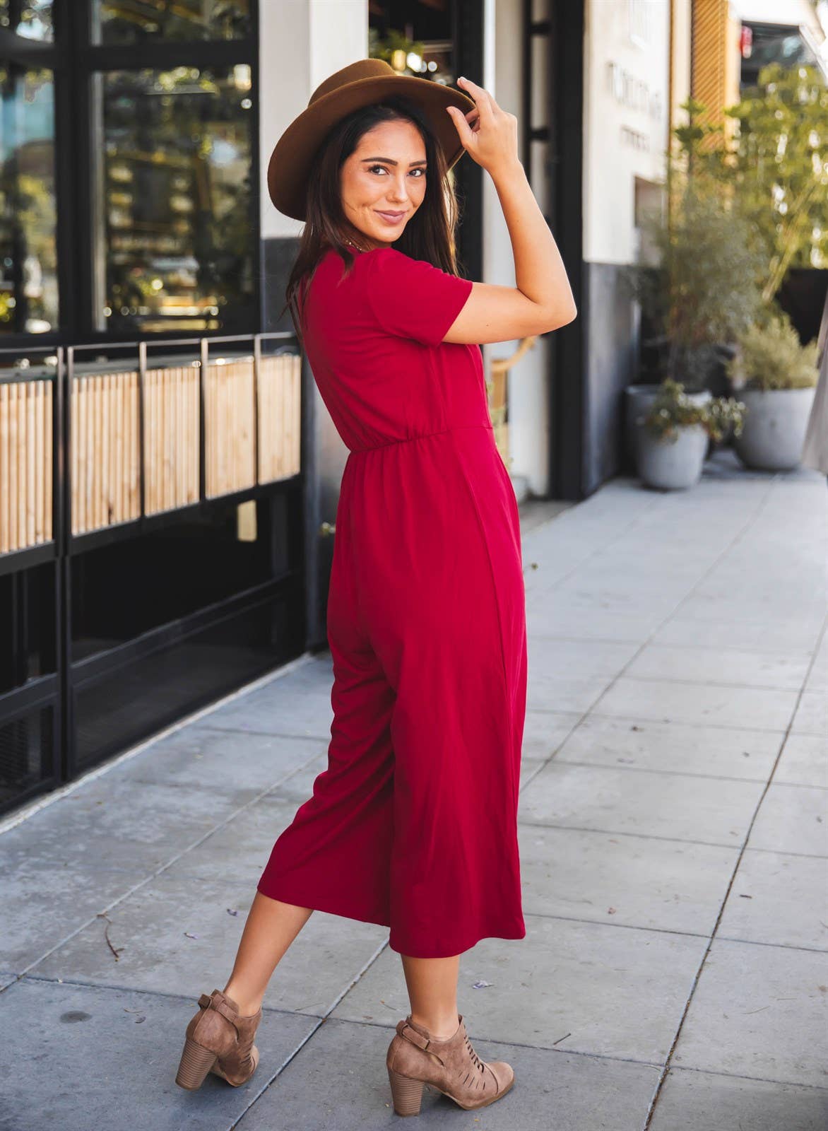 Cropped Pant Jumpsuit