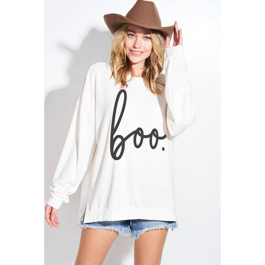 Boo Printed Long-sleeve