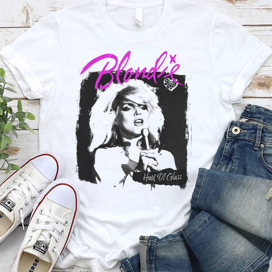 Blondie Heart Of Glass Band Graphic Tee Shirt