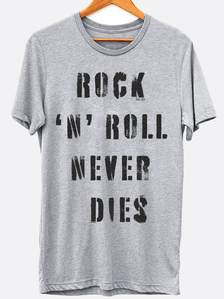 Rock 'N' Roll Never Dies Graphic Tee Shirt