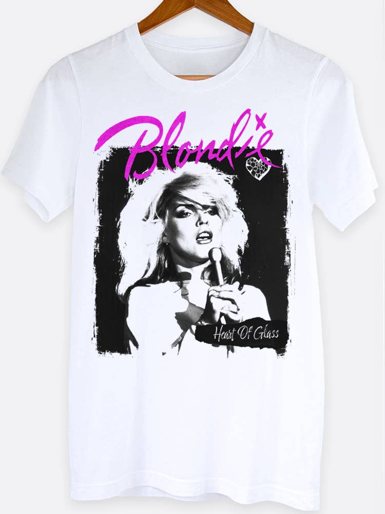 Blondie Heart Of Glass Band Graphic Tee Shirt