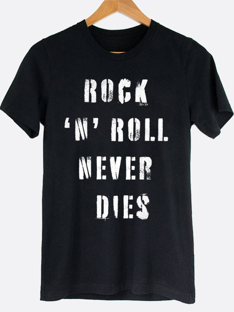 Rock 'N' Roll Never Dies Graphic Tee Shirt